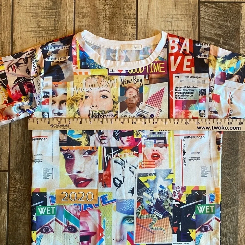 Ryu Colorful Pop Art Graphic Print T-Shirt